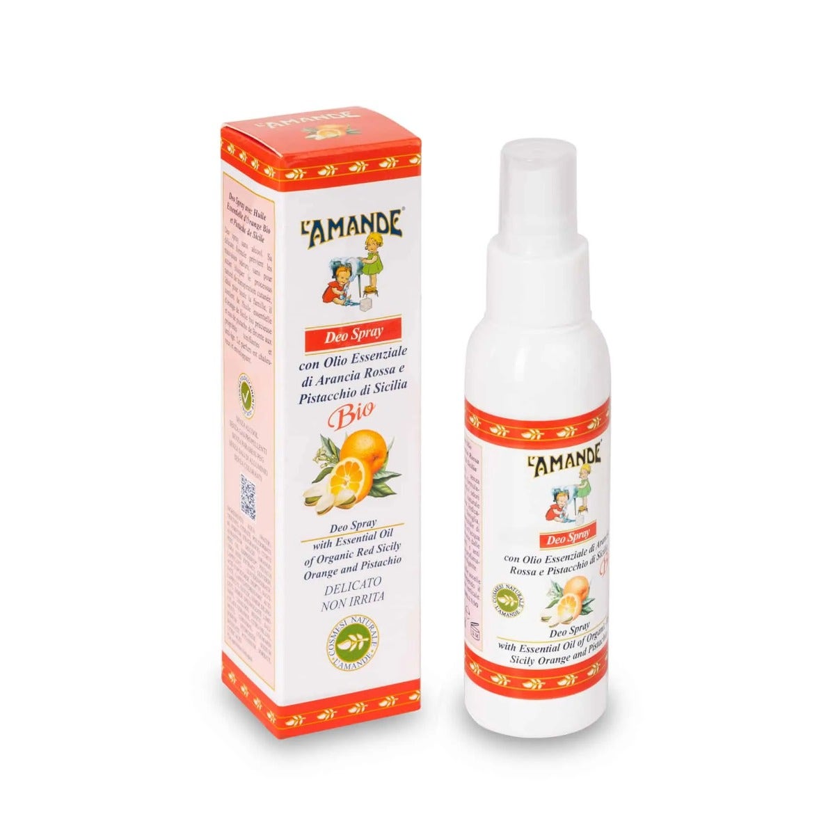 L'amande Deo Spray Arancia Rossa E Pistacchio di Sicilia 100ml-2