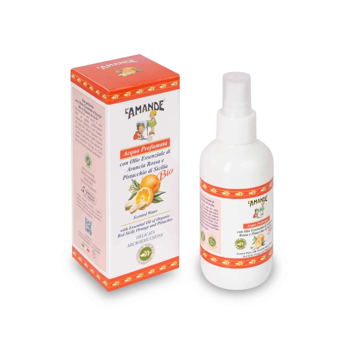 L'amande Acqua Profumata Arancia Rossa E Pistacchio di Sicilia 125ml-2