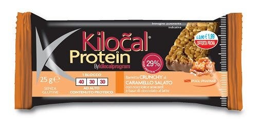 Kilocal Protein Barretta Crunchy Gusto Caramello Salato 25g-1