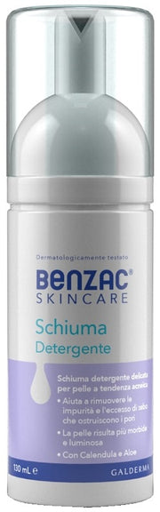 Benzac Skincare Schiuma Detergente Detergente Viso per Pelle a Tendenza Acneica 130 ml