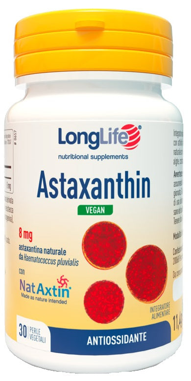 Longlife Astaxanthin Vegan 8mg 30 Perle