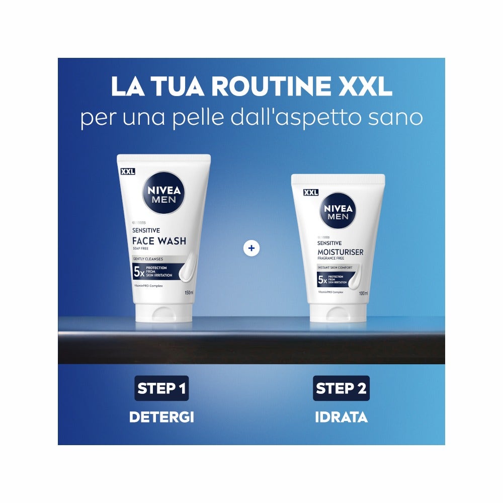 Nivea Men Sensitive Crema Idratante Uomo XXL 100ml-4