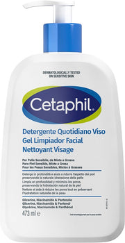 Cetaphil Detergente Quotidiano Viso Gel Detergente per Pelle Mista e Grassa 473 ml