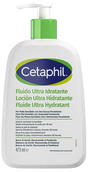Cetaphil Fluido Ultra Idratante Idratazione Intensa 48 Ore per Pelle Secca e Sensibile 473 ml