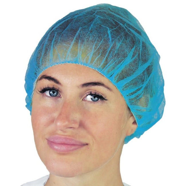 Bhealty Cuffia Monouso Tonda Colore Azzurro 100 Pezzi-2