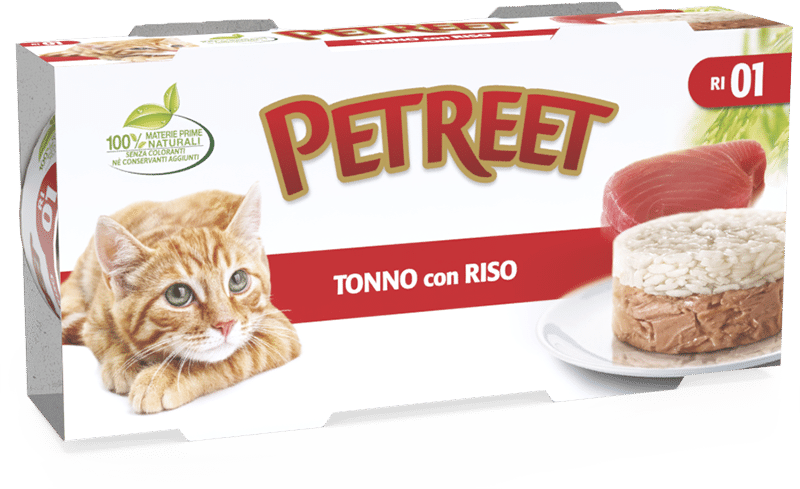 Petreet Tonno Riso Cibo Umido Per Gatti Adulti Lattina 2x170g-1