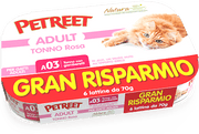 Petreet Tonno Rosa Con Gamberetti Cibo Umido Gatto Adulto 6x70g-2