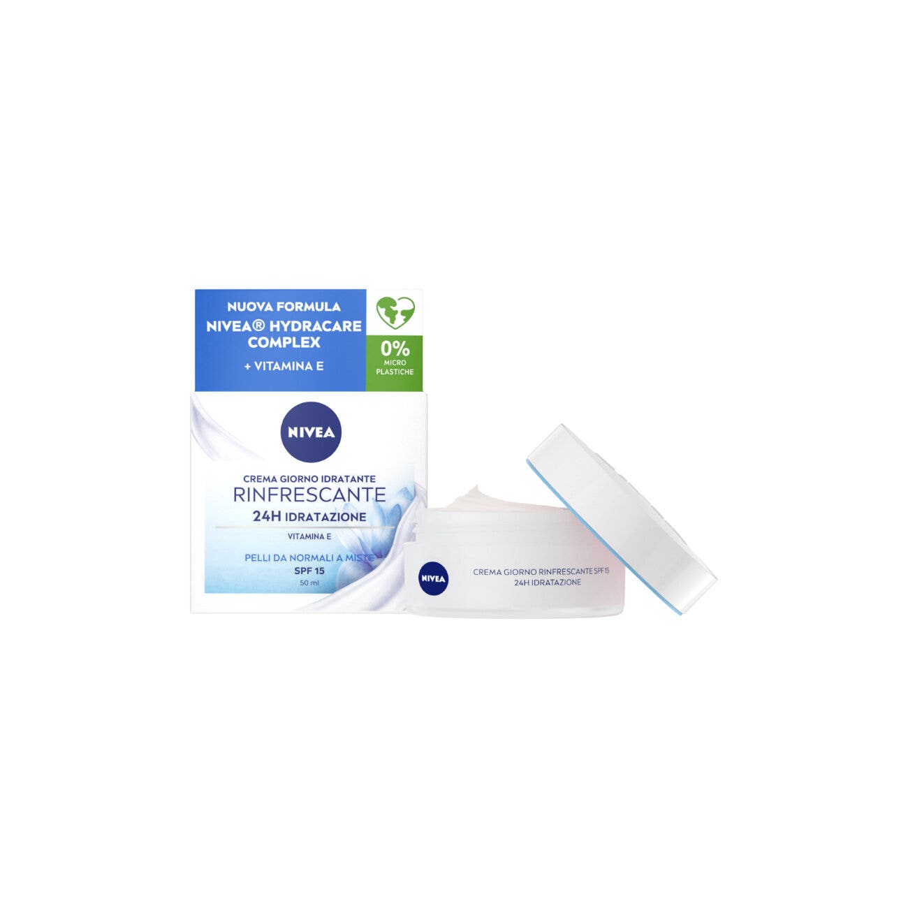 Nivea Crema Giorno Rinfrescante 24h Idratazione Spf15 50 ml Crema Viso Idratante E Rinfrescante-2