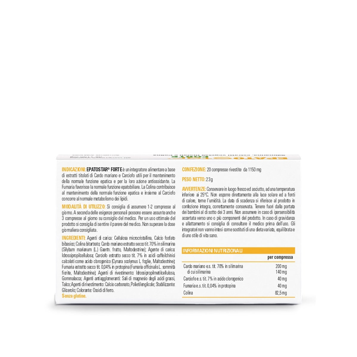 Epatostar Forte 20 Compresse Rivestite 1150mg-3