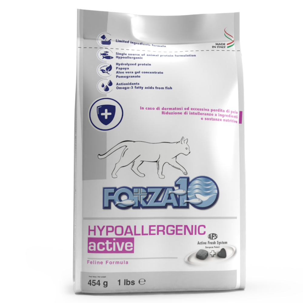 Forza10 Hypoallergenic Active Cibo Secco Gatti Adulti Sacco 454g-1