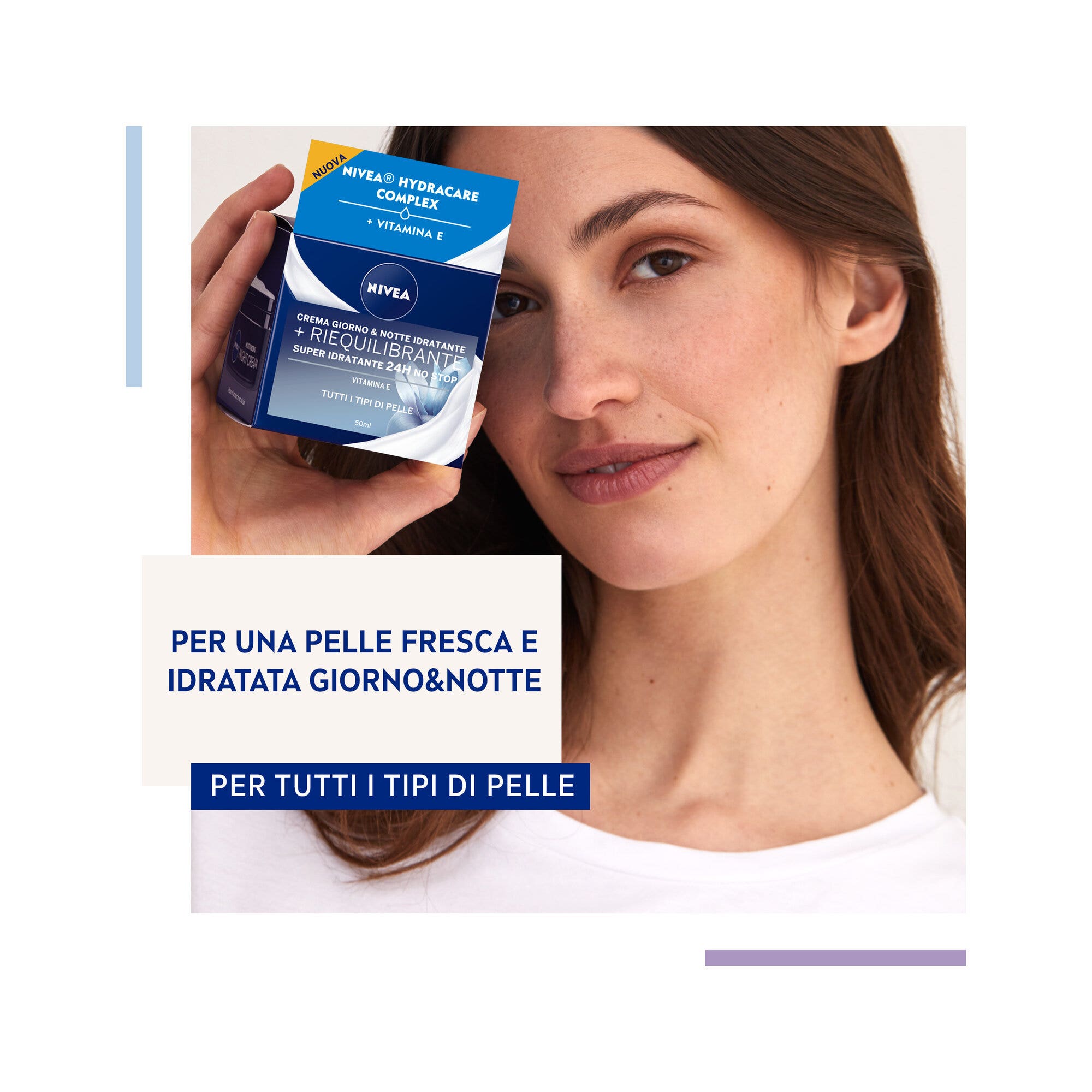 Nivea Crema Giorno & Notte Rigenerante 50 ml Crema Viso Nutriente Con Vitamina E E Provitamina B5-6