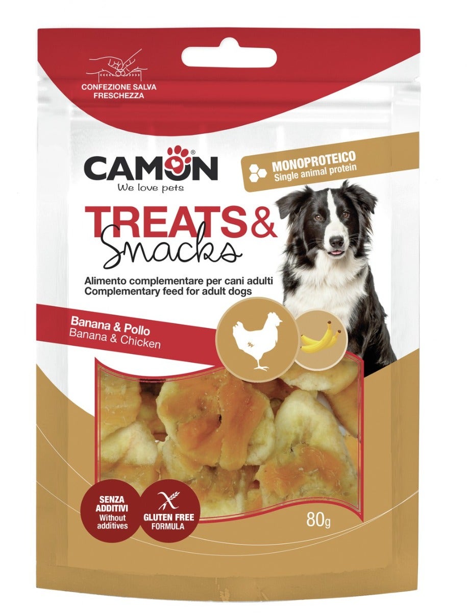 Camon Snack con Pollo e Banana Per Cani 80g-2