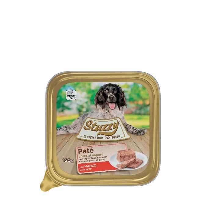 Stuzzy Paté Classico Con Manzo Per Cani Adulti Vaschetta 150g-2