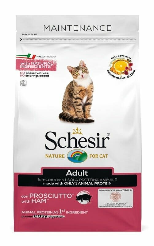 Schesir Mantenimento Croccantini Con Prosciutto Per Gatti Adulti Sacco 400g-2