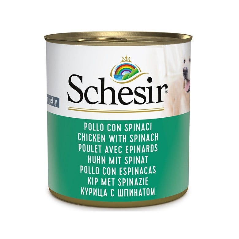 Schesir Pollo Con Spinaci Cibo Umido Cani Adulti Lattina 285g-3