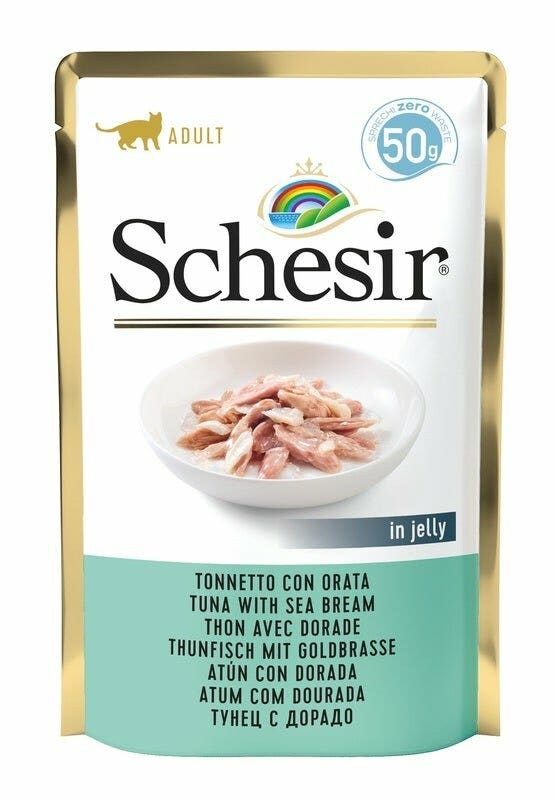 Schesir Tonnetto Con Orata Cibo Umido Gatti Adulti Bustina 50g-2