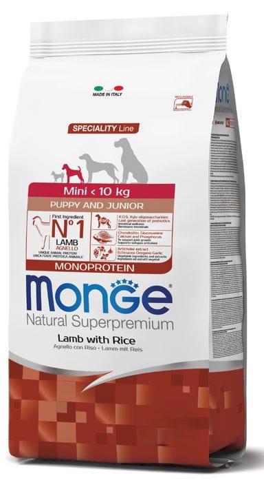 Monge Agnello Riso E Patate Cibo Secco Per Cani Cuccioli Taglia Piccola Sacco 800g-2