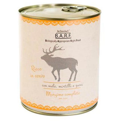 Barf Menu Completo Cibo Umido Trito Di Selvaggina Per Cani Lattina 800g-1