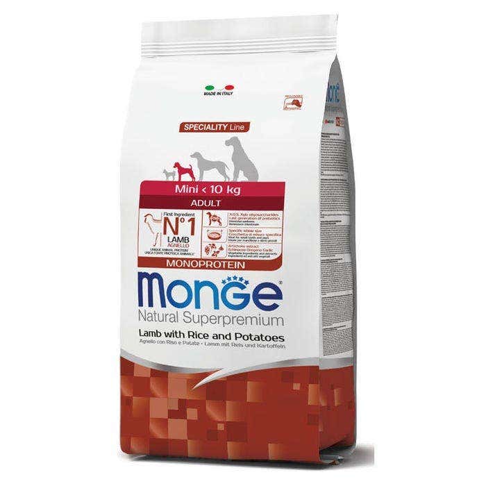 Monge Agnello Riso E Patate Cibo Secco Per Cani Adulti Taglia Piccola Sacco 7,5Kg-1