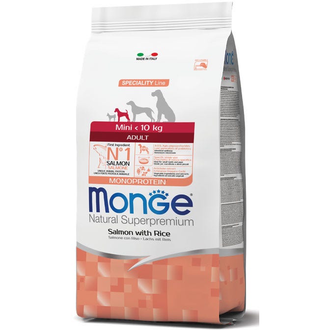 Monge Salmone E Riso Cibo Secco Per Cani Adulti Taglia Piccola Sacco 7,5 Kg-1