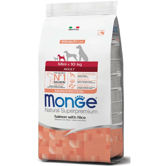 Monge Salmone E Riso Cibo Secco Per Cani Adulti Taglia Piccola Sacco 7,5 Kg-2