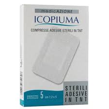 Icopiuma Benda Compressa Adesiva in Tessuto Non Tessuto 10x30 cm 2 Pezzi-0