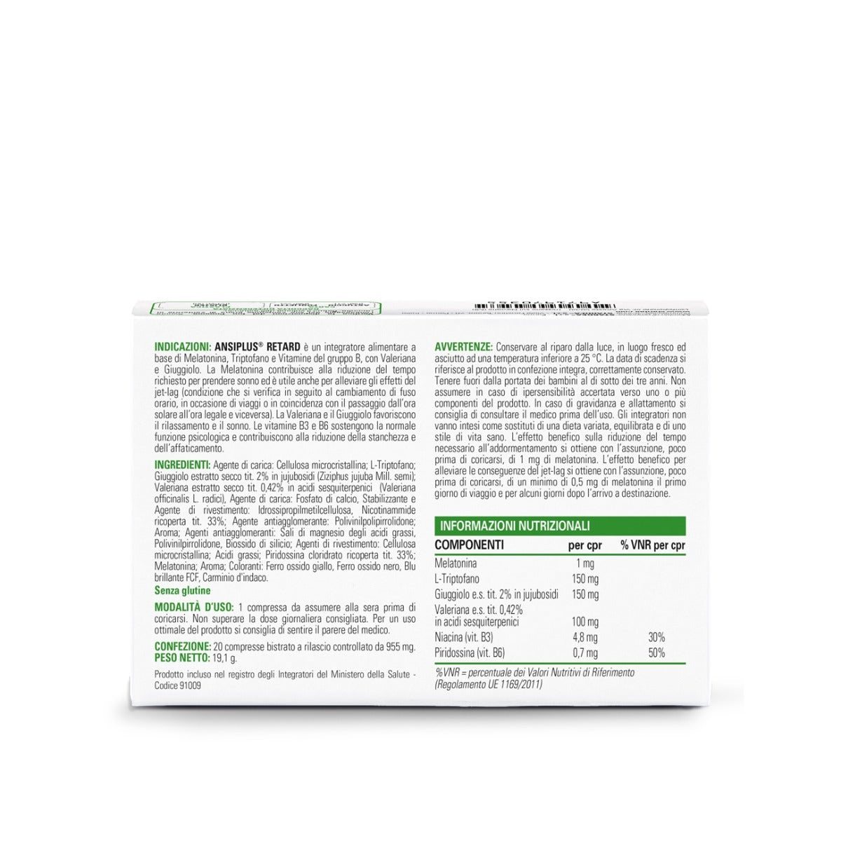 Ansiplus Retard 20 Compresse Bistrato 955mg-3