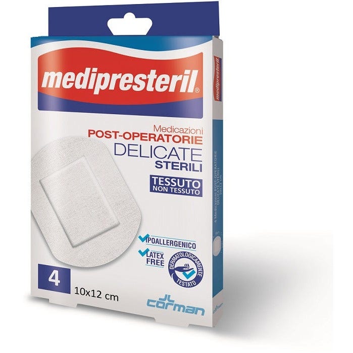 Medipresteril Medicazioni Post Operatorie Delicate 10x12cm 4 Pezzi-2
