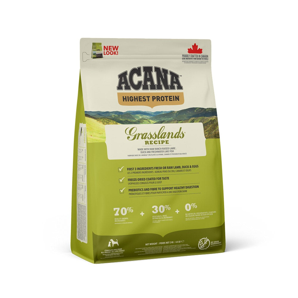 Acana Cane Grasslands Highest Protein Crocchette Agnello e Anatra Sacco 2kg-4
