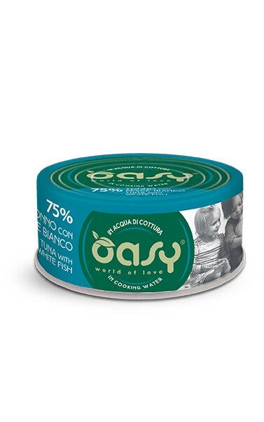 Oasy More Love Gatto Tonno con Pesce Bianco 70g-1