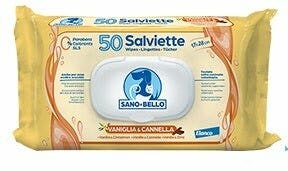 Sano E Bello Salviette Detergenti Vaniglia E Cannella Per Cani/Gatti 50 Pezzi-2
