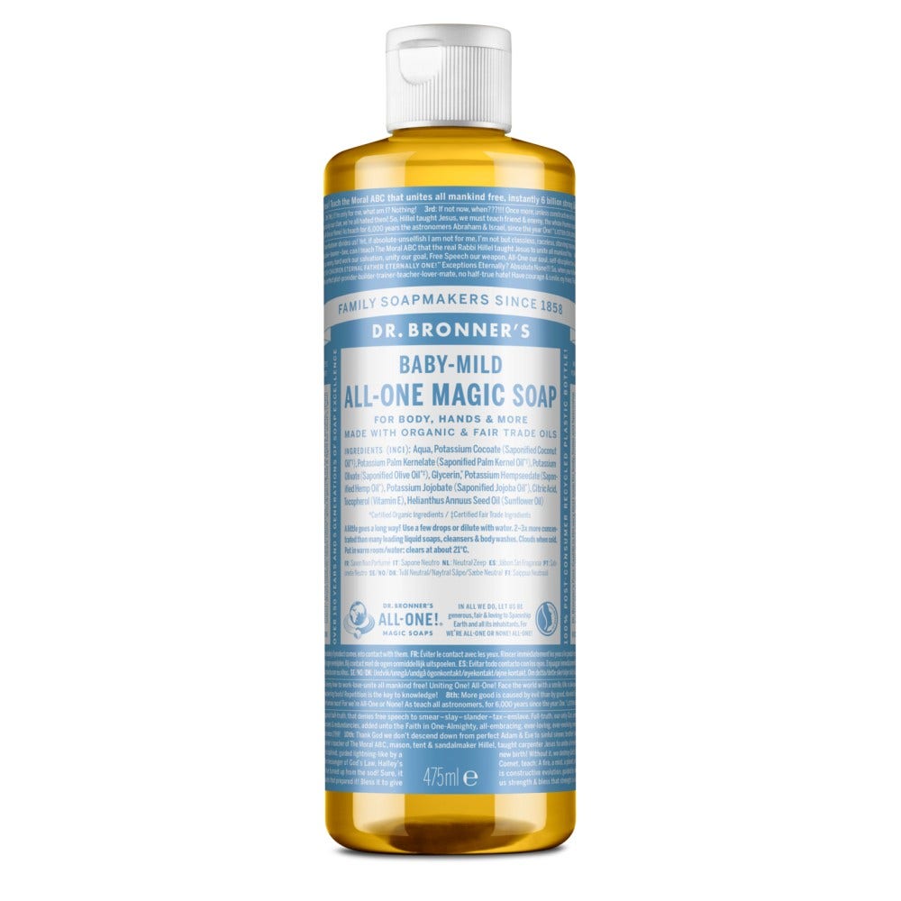 Dr. Bronner's Sapone Liquido Bio 18 in 1 Senza Profumo 475ml -1