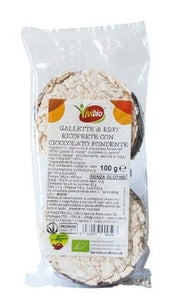 ViviBio Gallette Di Riso Ricoperte Con Cioccolato Fondente Senza Glutine 100g-1