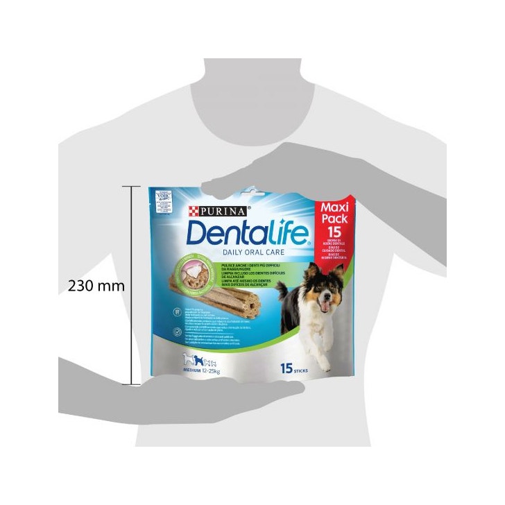 Purina Dentalife Snack Daily Oral Care Per Cani 12 - 25kg Taglia Medium 15 Stick-3