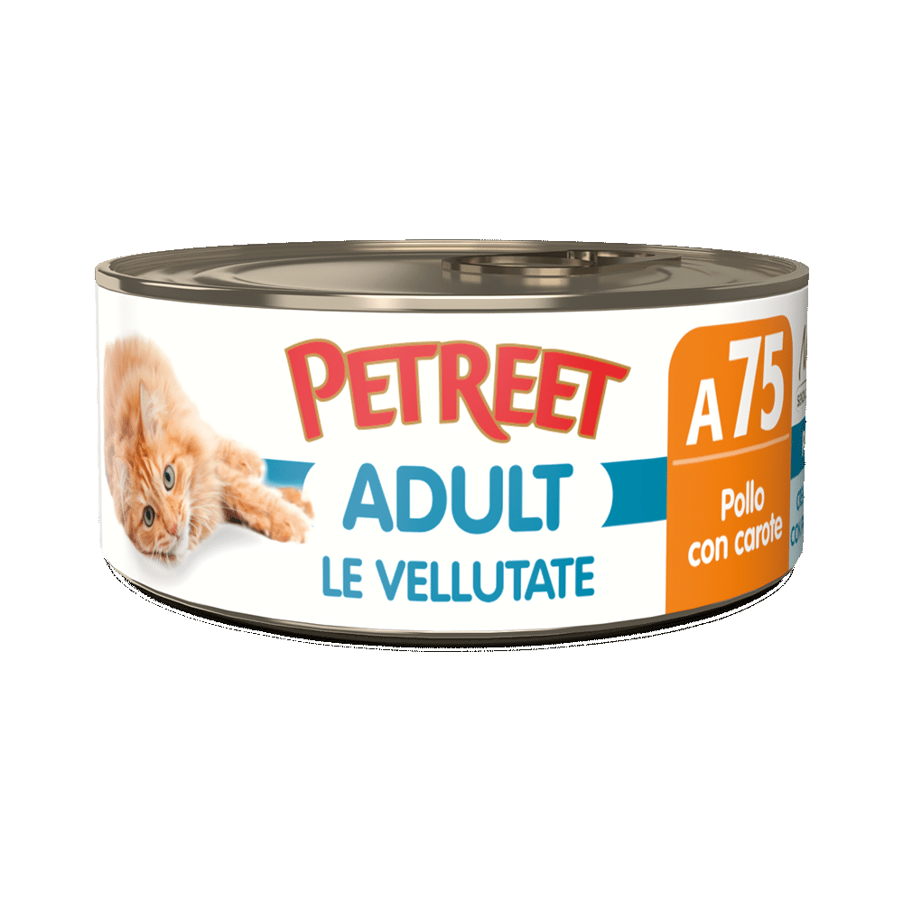 Petreet Adult Le Vellutate Pollo Con Carote Per Gatti Lattina 70g-1