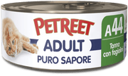 Petreet Puro Sapore Tonno Con Fagiolini Cibo Umido Per Gatti Adulti Lattina 70g-1