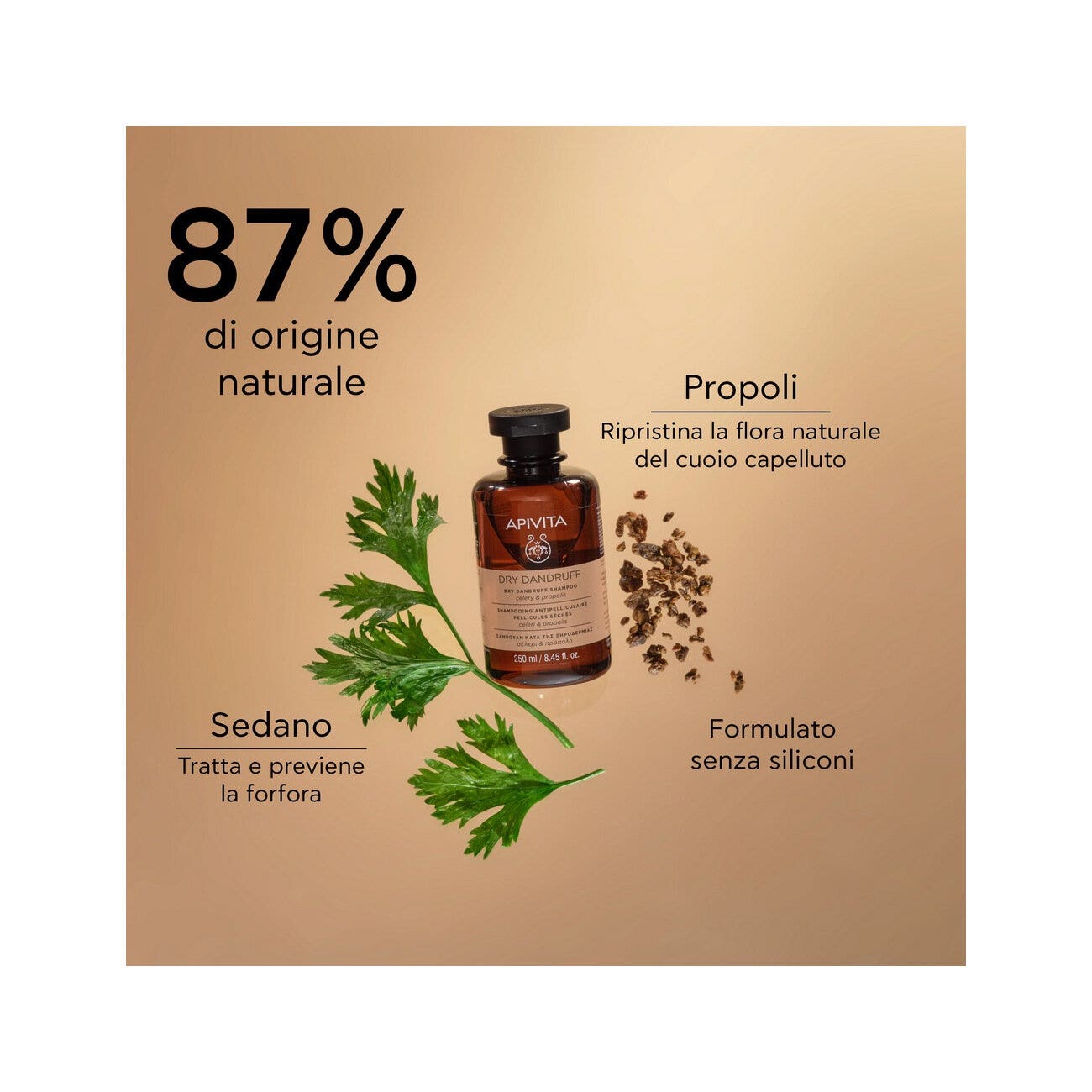 Apivita Shampoo Forfora Secca Per Capelli 250ml-3