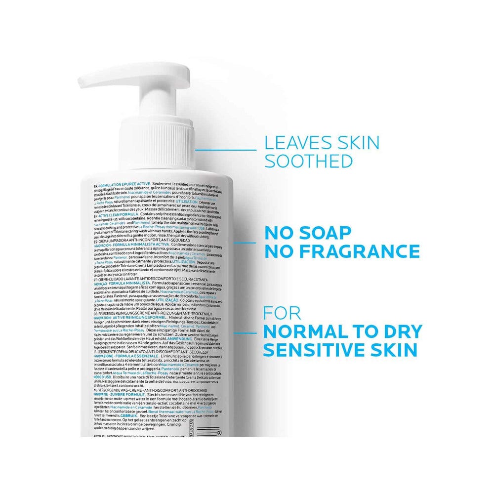 La Roche-Posay Toleriane Soin Lavante Crema Detergente Pelle Da Normale A Secca 400ml-3