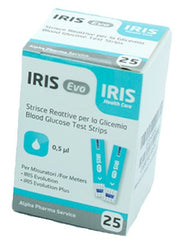 Strisce Misurazione Glicemia Iris Evo 25 Pezzi-0