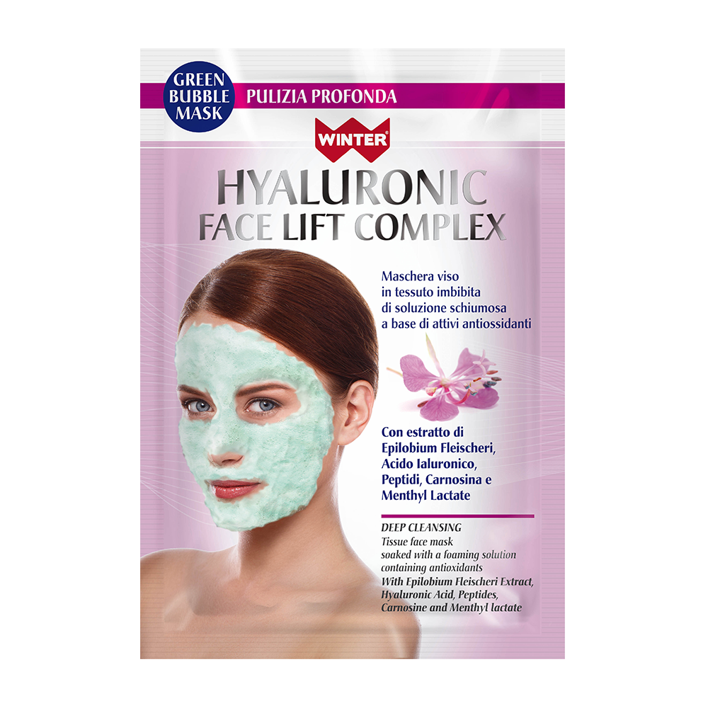 Winter Hyaluronic Green Bubble Black Maschera Viso 1 Pezzo-2