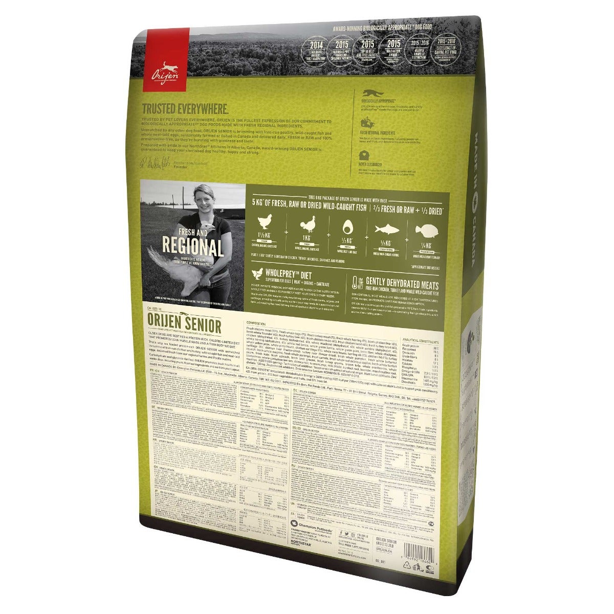 Orijen Senior Crocchette Con Pollo E Tacchino Per Cani Adulti E Anziani Sacco 11,4kg-1