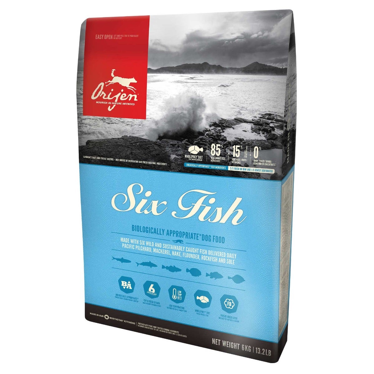 Orijen Six Fish Crocchette Di Pesce Per Cani Sacco 2kg-0