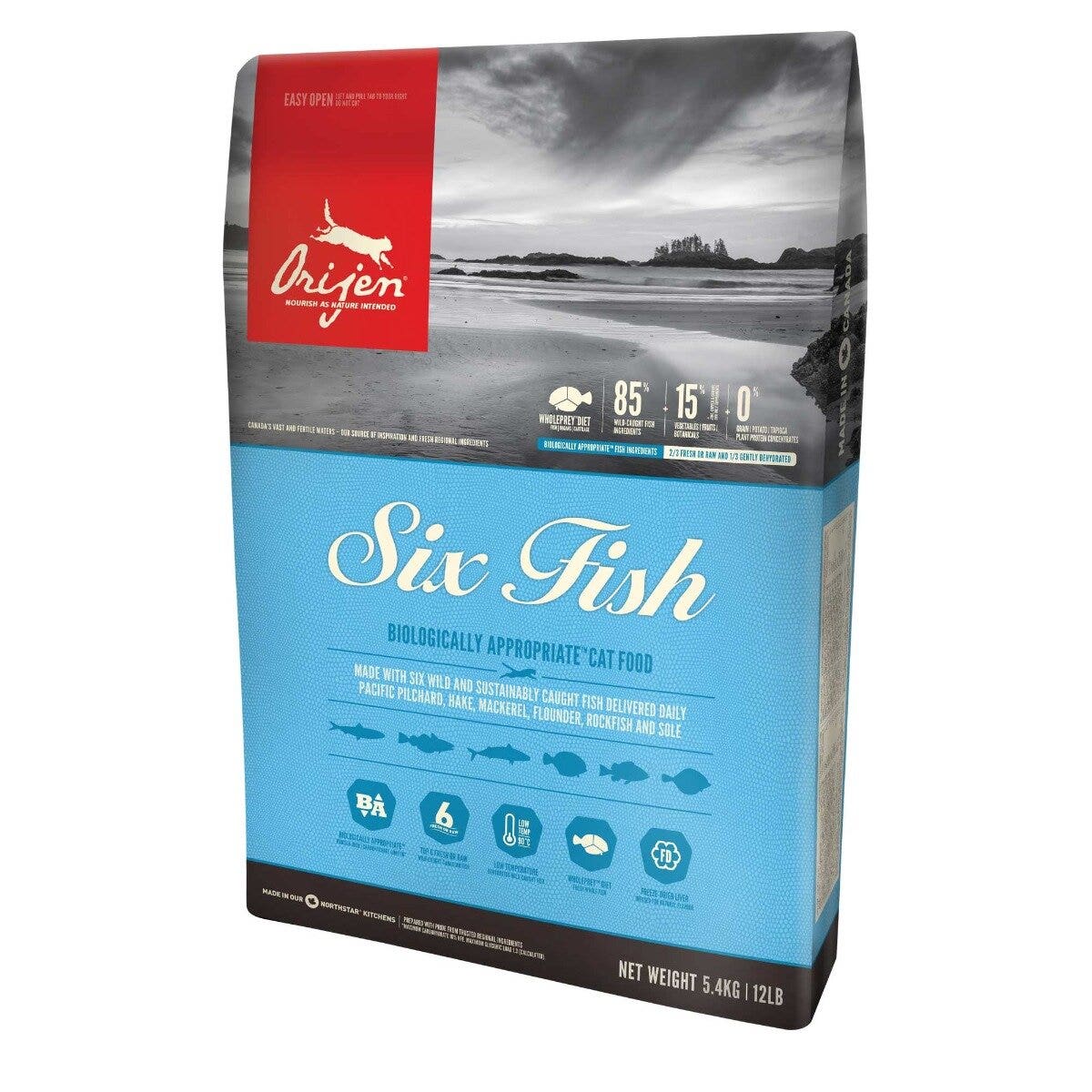 Orijen Six Fish Crocchette Di Pesce Per Gatti Sacco 1,8kg-1