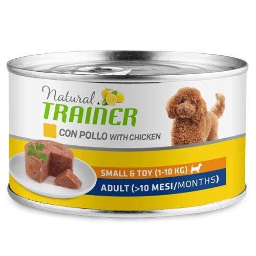 Natural Trainer Cibo Umido Pollo/Riso Per Cani Adulti Taglia Piccola Lattina 150g-1
