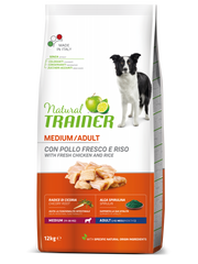 Natural Trainer Crocchette Pollo/Riso/Alga Spirulina Per Cani Adulti Taglia Media Sacco 12kg-2