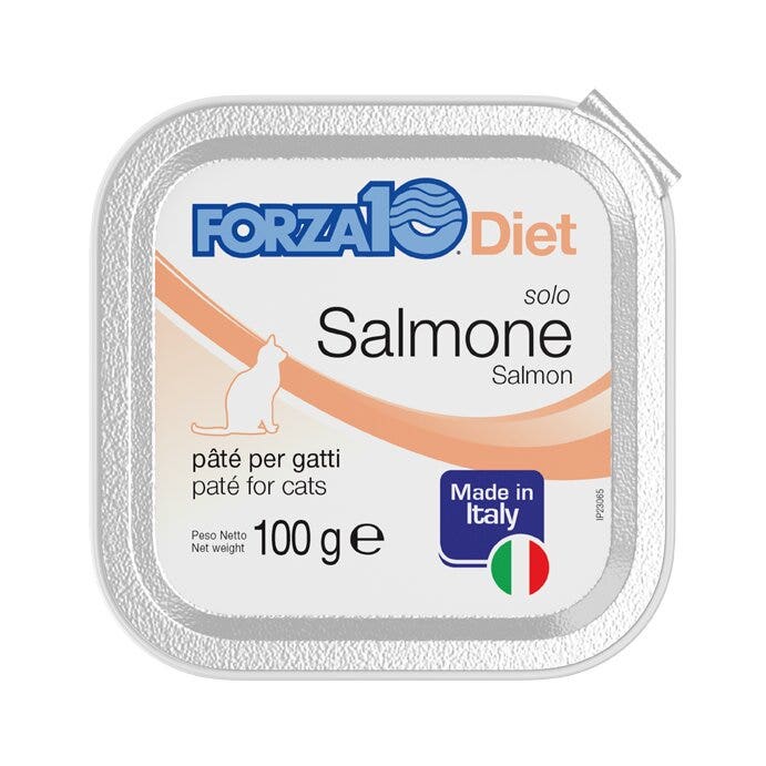 Forza10 Solo Diet Salmone Paté Per Gatti Adulti Vaschetta 100g-1