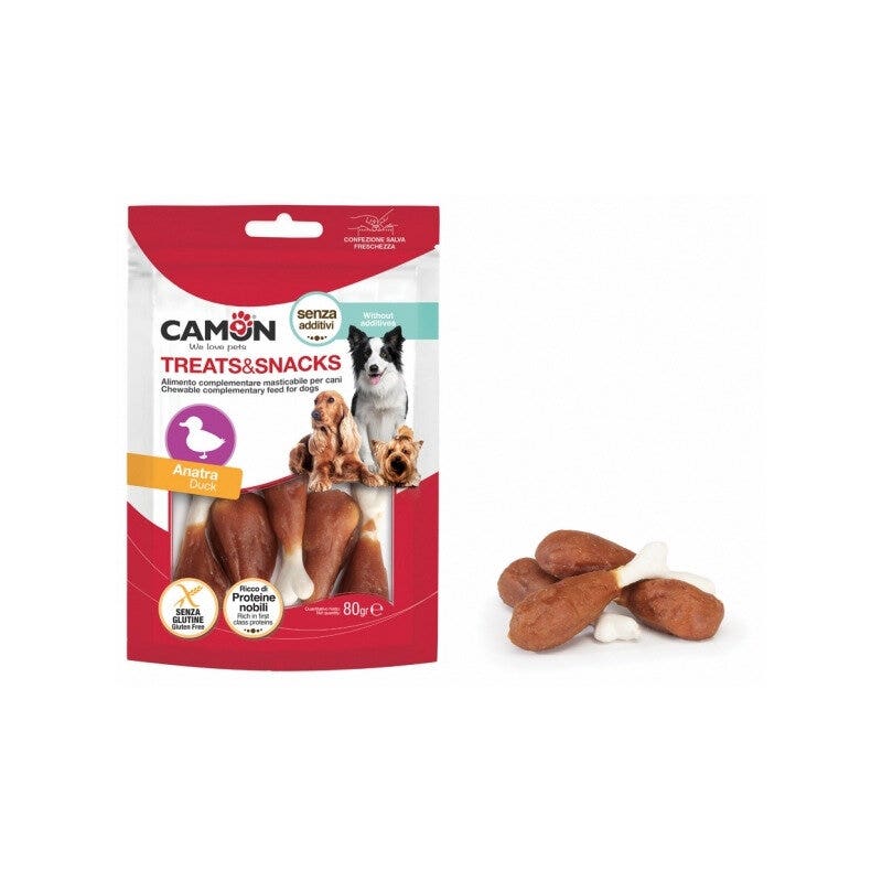 Camon Treats & Snacks Duck Leg Per Cani 80g-1