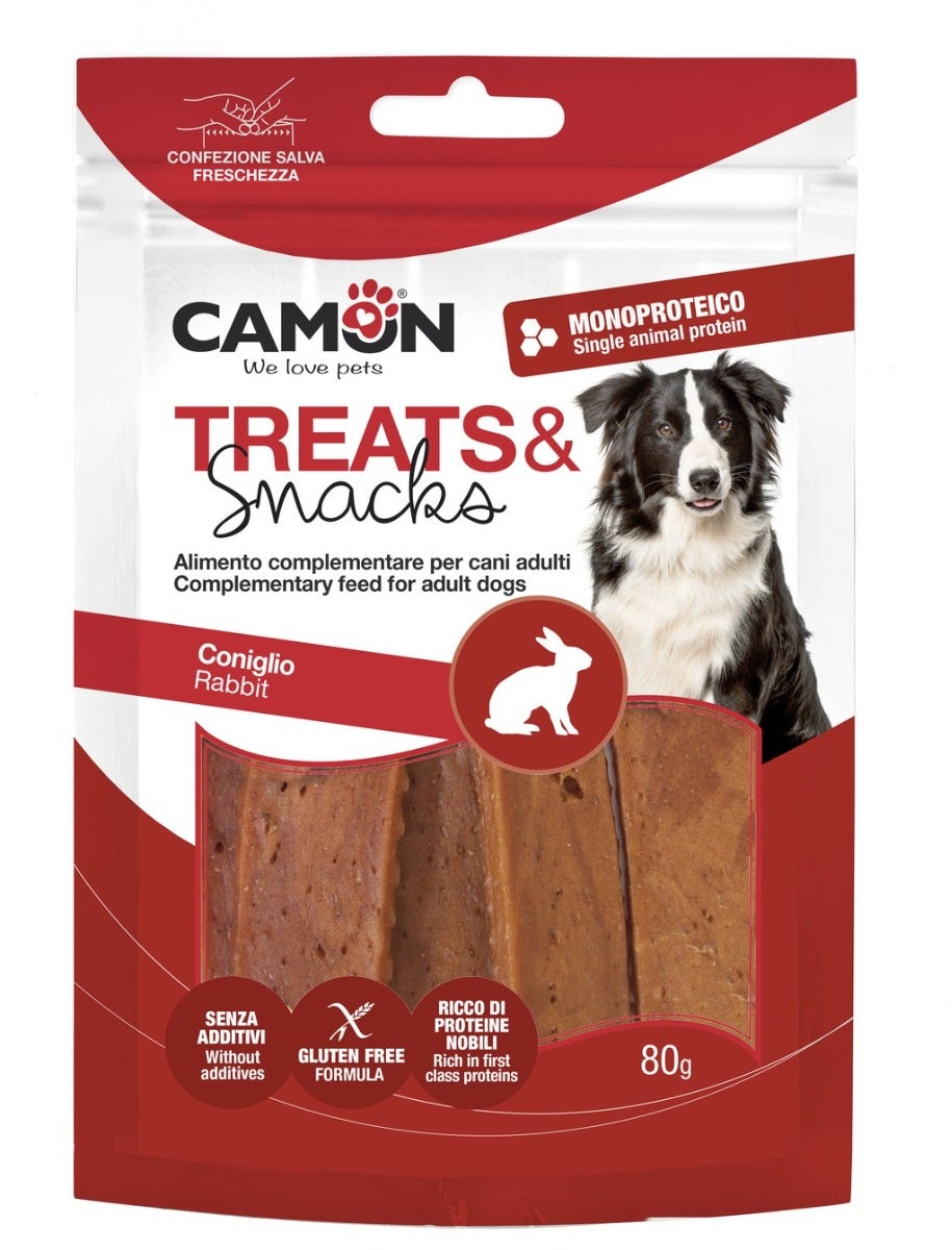 Camon Jerky di Coniglio Snack Per Cani 80g-1