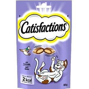 Catisfactions Snack All'Anatra Per Gatti Bustina 60g-2