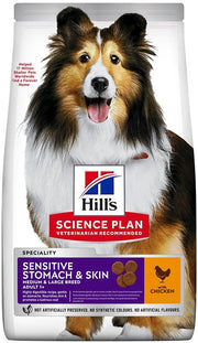 Hill's Science Plan Sensitive Stomach&Skin Medium Adult Cani Pollo 12Kg-1